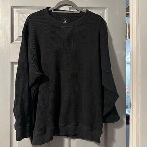 Aerie Men's Black Crewneck Sweater
